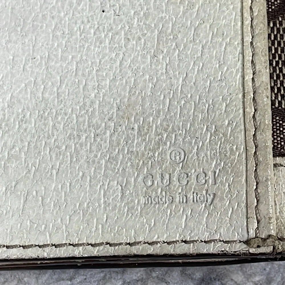 Gucci Monogram GG Logo Canvas Long Continental Wallet White Leather Trim Bolt - Picture 14 of 16